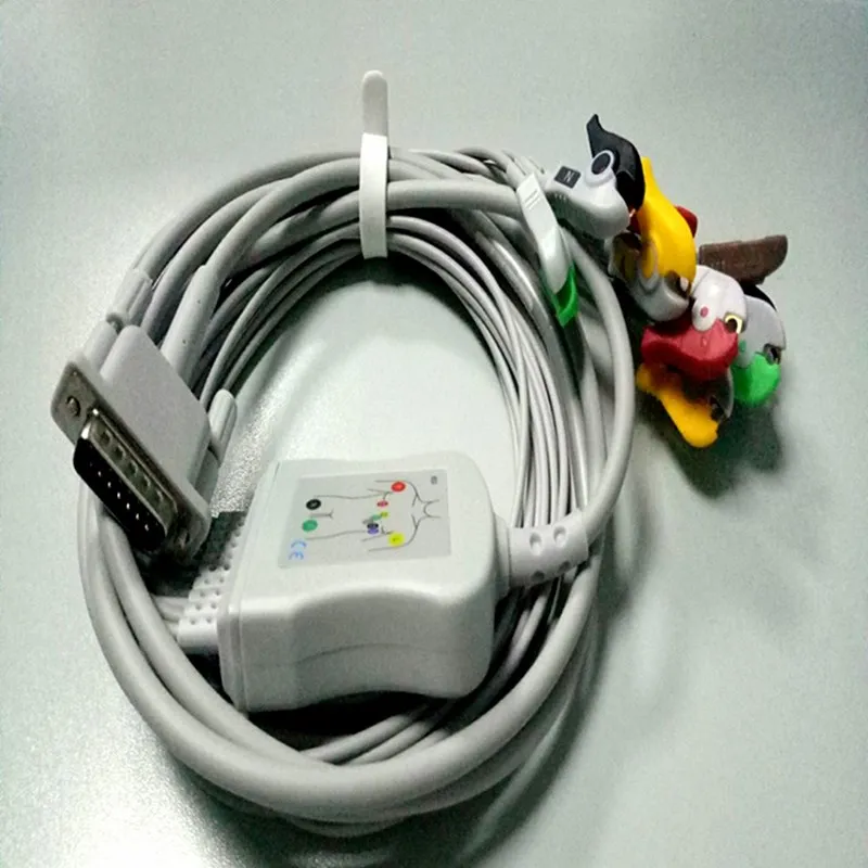 Совместимый с Bionet Cardiocare 2000/CardioTouch3000 кабель для ЭКГ выводами 10 выводов медицинский