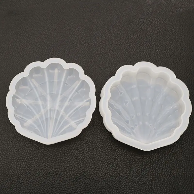 

DIY Crafts Making Crystal Epoxy Mold Shell Shape Table Top Storage Box Desktop Decoration Molud Set Resin Silicone Molds Dried F