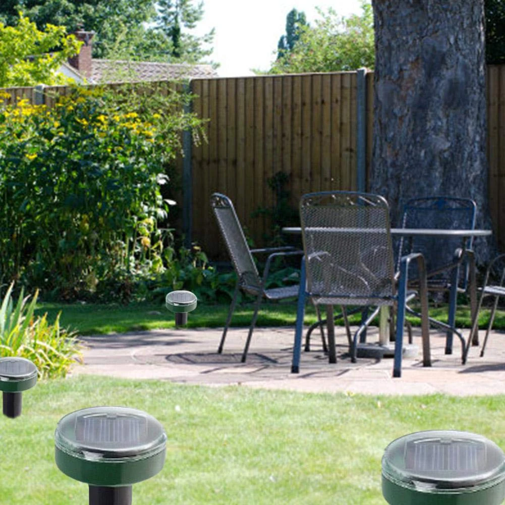 Ультразвуковой отпугиватель Кротов и крыс на солнечных батареях 4 шт. аппарат для