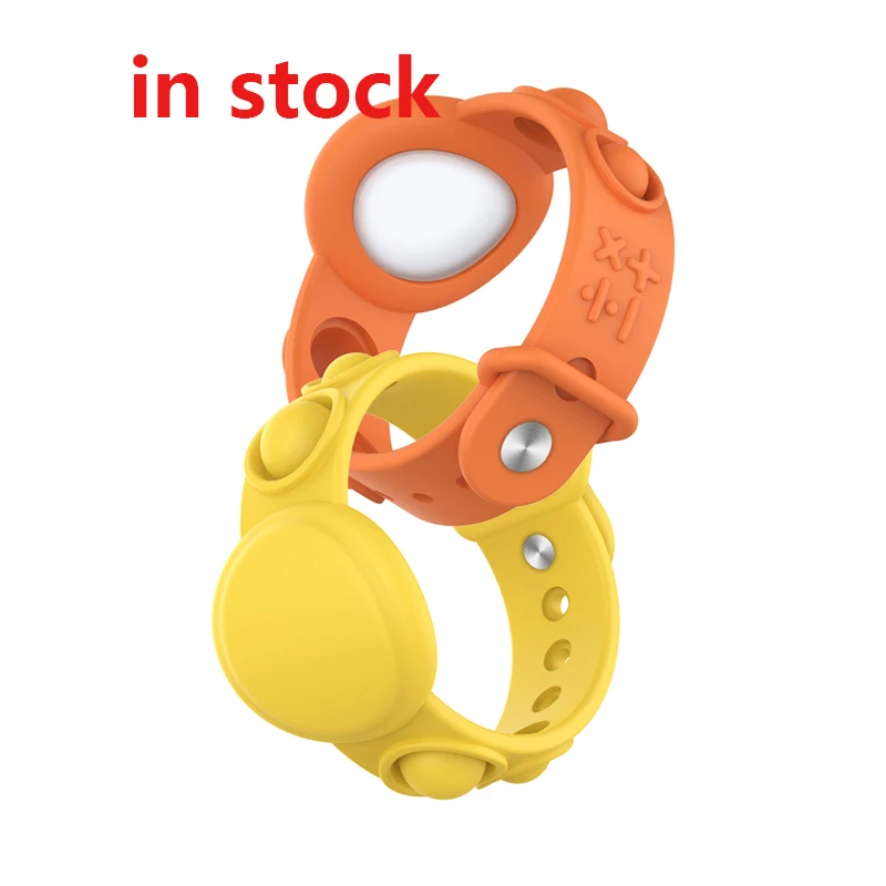 

Защитный Браслет для AirTag, чехол из жидкого силикона с защитой от потери для Apple Airtag Tracker With It Bubble, браслет для Airtag