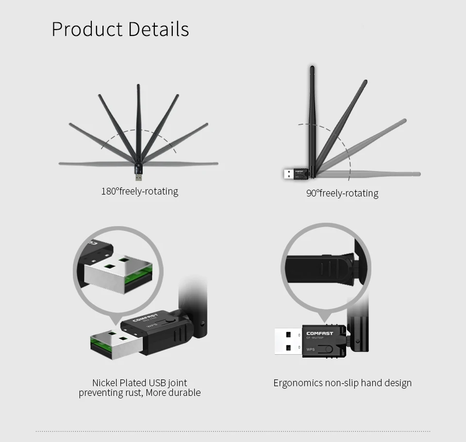 Недорогой мини USB Wifi адаптер 802.11n Антенна 150 Мбит/с USB беспроводной приемник MT7601 сетевая карта Wi-Fi для настольного ноутбука
