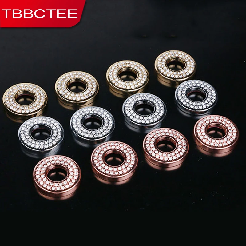 TBBCTEE роскошный блестящий автомобильный фиксатор замка двери кнопка круг