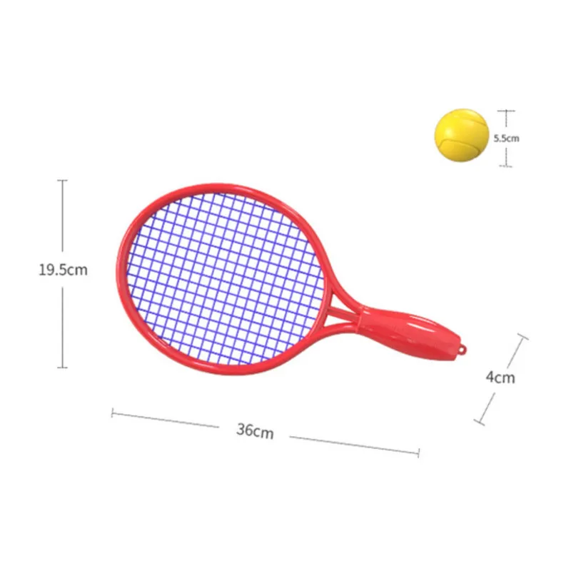 

Beach Tennis Racket Children's Outdoor Sports Tennis Racket With Round Small Tennis Plastic Ball Green Yellow