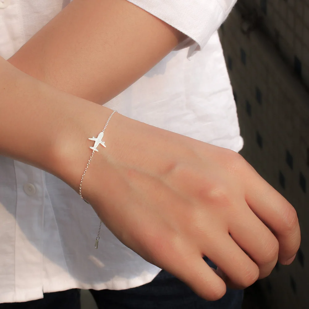 Trustdavis серебро 925 пробы милый самолет самолёт серьги кольцо подвеска ожерелье для