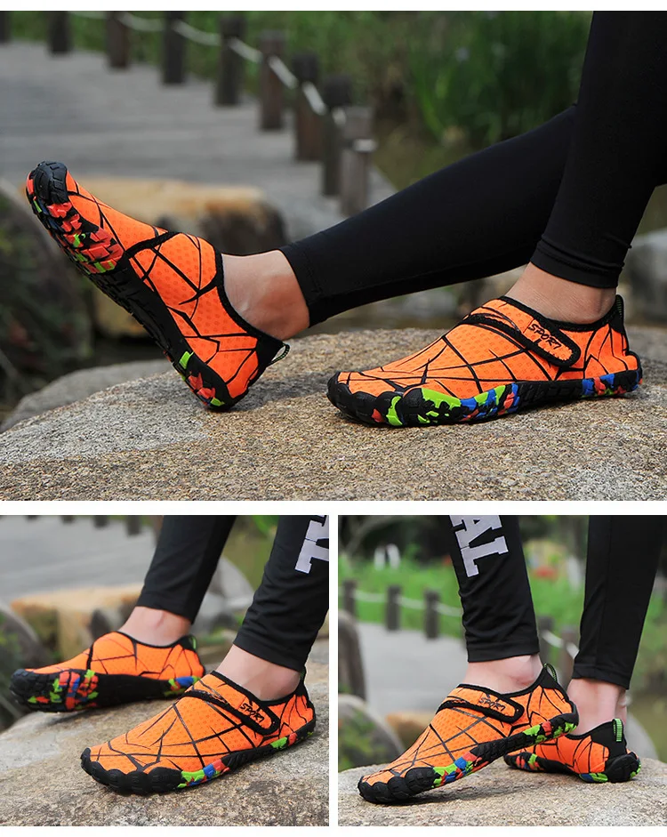 Водные виды спорта Fivefingers обувь для плавания на ногах походный кемпинг езда рыболовный светильник Нескользящая быстросохнущая низкая помощь пляжная обувь дешево