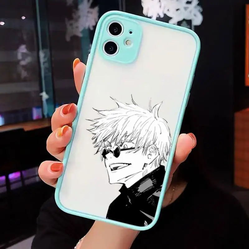 

Jujutsu Kaisen Phone Cases matte transparent For blue iPhone 7 8 x xs xr 11 12 pro plus max mini Clear Funda