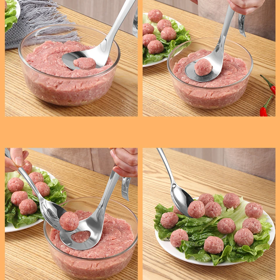 Transhome Meatball Maker ложка из нержавеющей стали антипригарный креативный Meatball Maker Инструменты для приготовления пищи Кухонные гаджеты и аксессуары