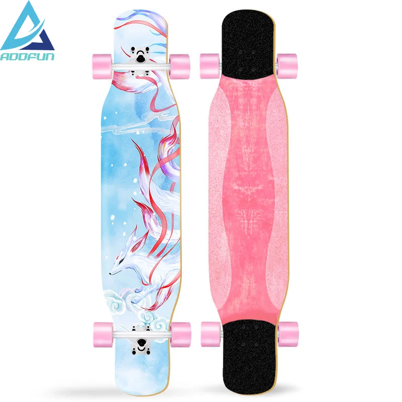 AddFun New Style 4 Wheels Longboard Skateboard Landskate for Professional Adult High Elasticity Stability Bracket Street Fashion