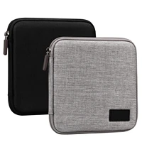 cd dvd case portable holder carry pouch bag wallet storage organizer zipper large capacity for car gray black package protective