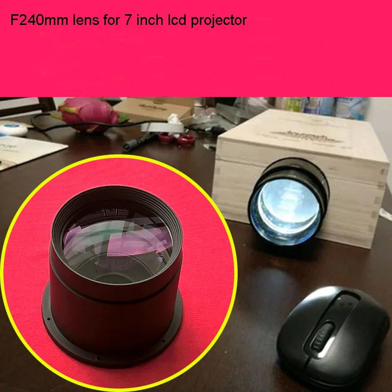 Светодиодный проектор DIY объектив F240mm фокусное расстояние проектора домашнего