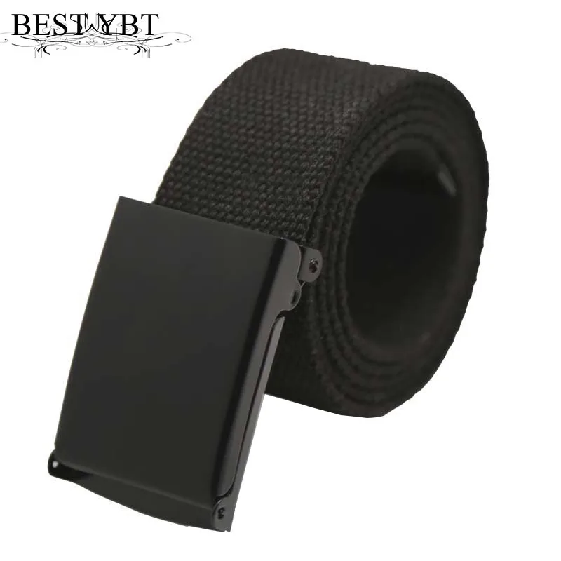 Лучший YBT унисекс холщовый ремень из сплава с автоматической пряжкой модный