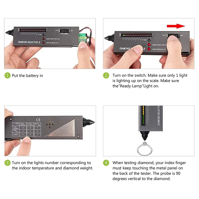 Алмазный тестер-ручка высокоточный тестер для ювелирных изделий + 60X мини