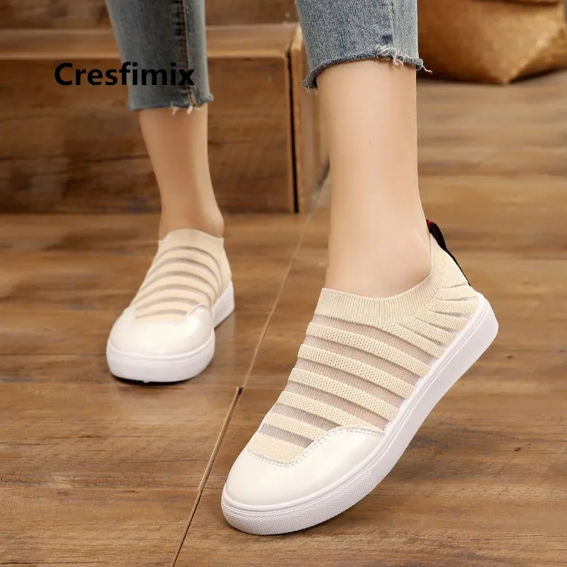 

Sapatilha Feminina Women Classic High Quality White Breathable Slip on Anti Skid Shoes Ladies Casual Black & Pink Shoes E5540