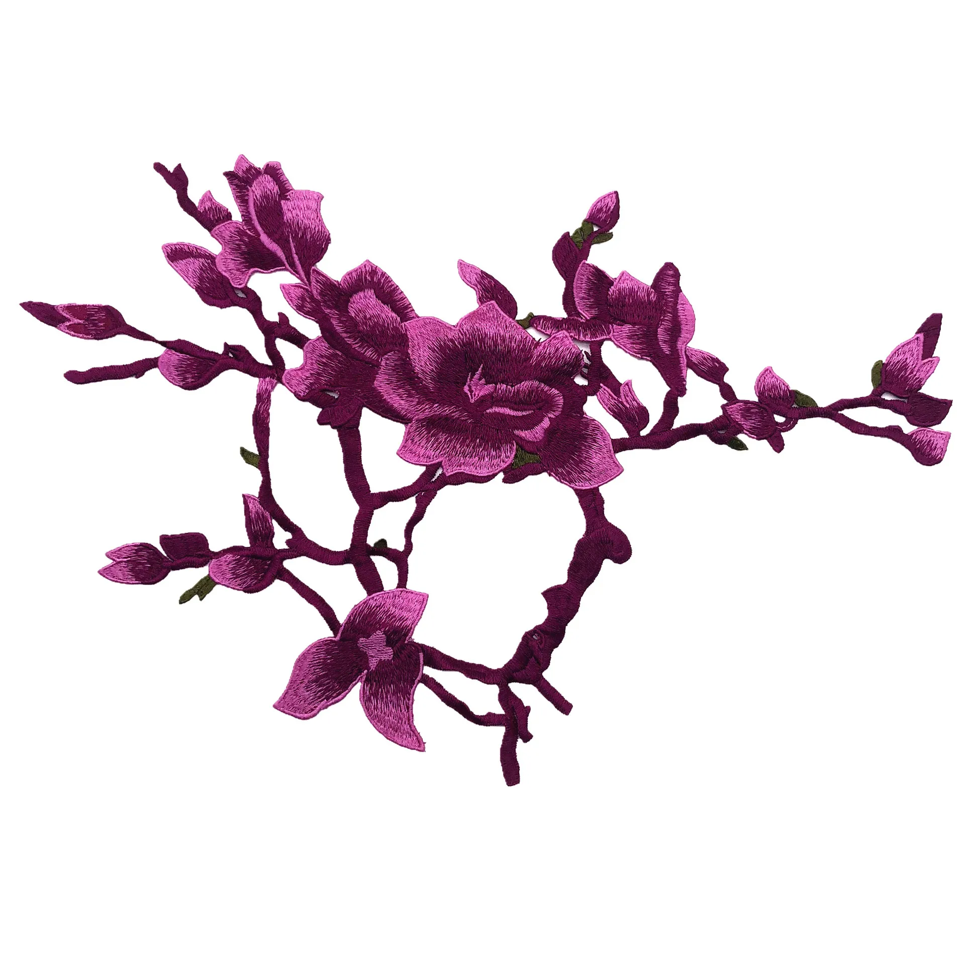 Новый большой Ципао сливы костюм с аппликацией вышитый воротник цветок