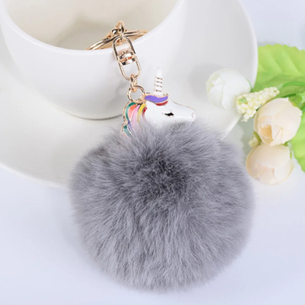 Брелок для автомобиля Изысканный милый цвет Единорог Пони плюшевый шар сумка