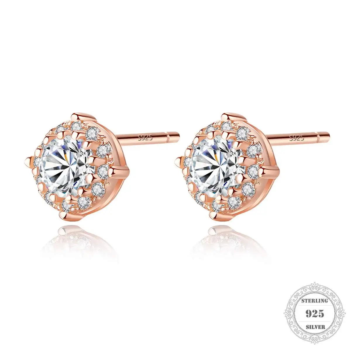 Серьги гвоздики с цирконом модные ювелирные изделия в стиле Томаса для женщин