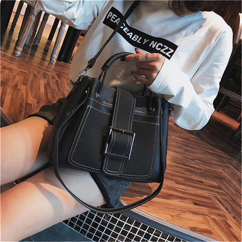 Sac a Main Модные женские металлические сумки мягкие из искусственной кожи сумки на плечо для Для женщин Bolsas Роскошные Сумки Для женщин сумки дизайнер - Цвет: Black