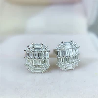 diamonds wedding s925 sterling silver earrings for women cartoon fine jewelry fashion cushion silver earrings earrings women