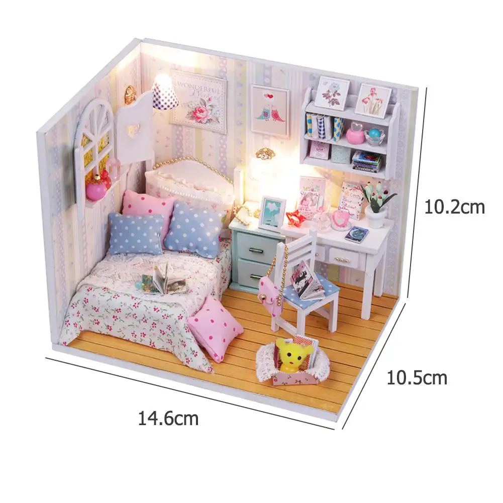 

DIY Model Wooden Building Blocks Miniature Doll House Furniture Gift Toys