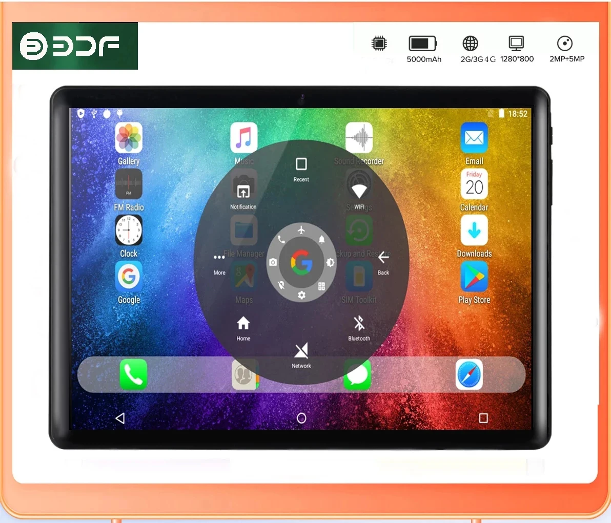 Tablet Pc 10.1 Inch Android 9.0 Tablet 1280x800 Wi-Fi  3G Sim Card Tablet 4GB RAM 64GB ROM AI Speed-Up Octa Core Tablets PC