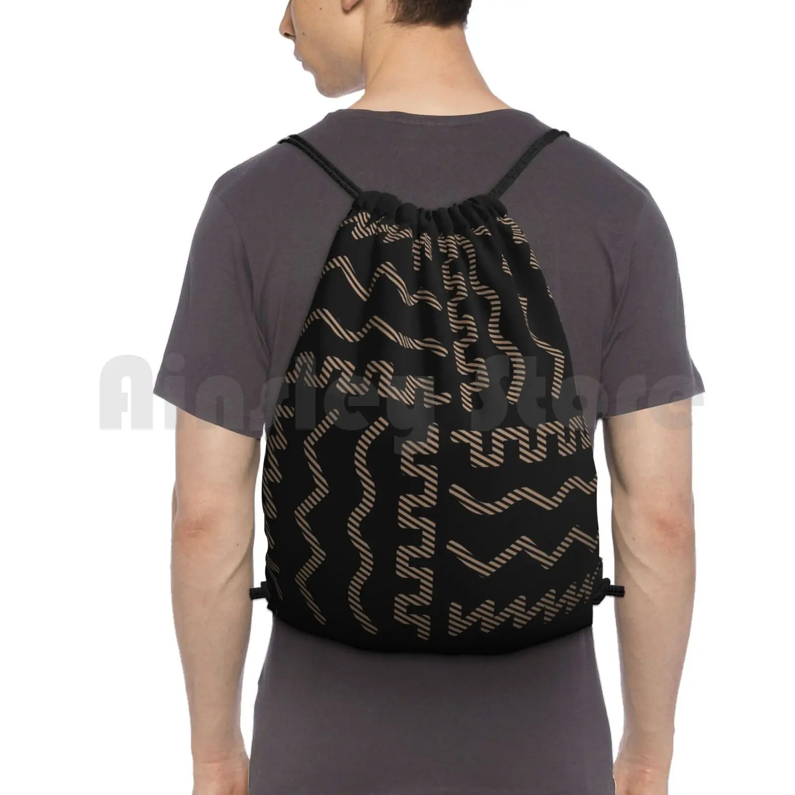 

Synthesizer Waveform Backpack Drawstring Bags Gym Bag Waterproof Synthesizer Waveform Synth Analog Modular Electronic