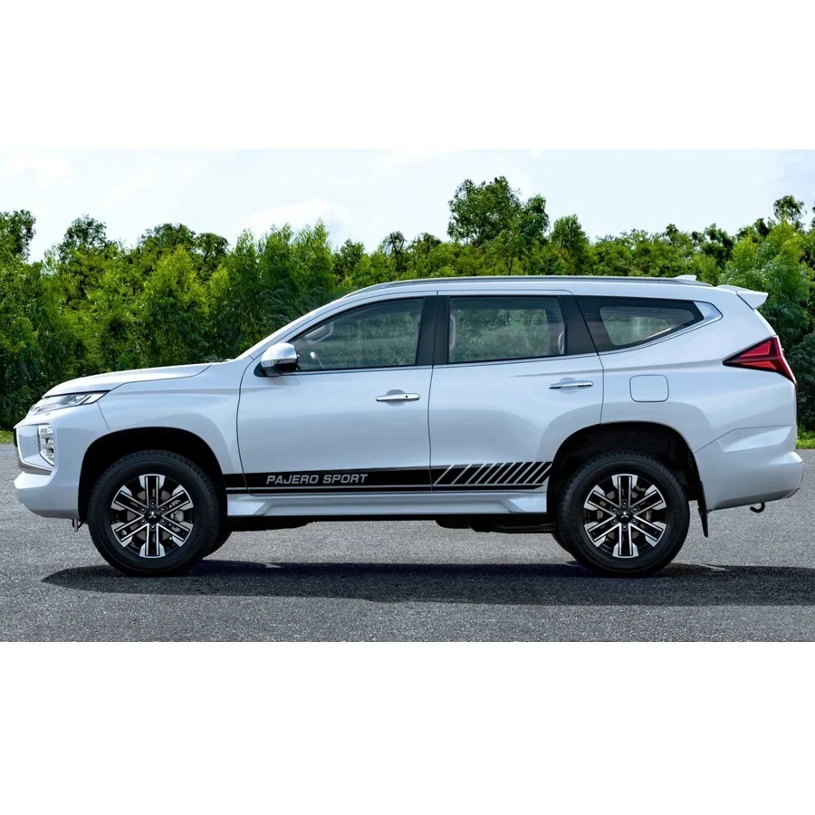 

2 pcs racing sport styling door body side stripe graphic vinyl car sticker for pajero suv 2015 on