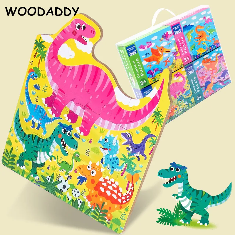 

Пазл детский, 4 в 1, набор головоломок, 12/16/24/32 шт., развивающий, деревянные игрушки-паззлы