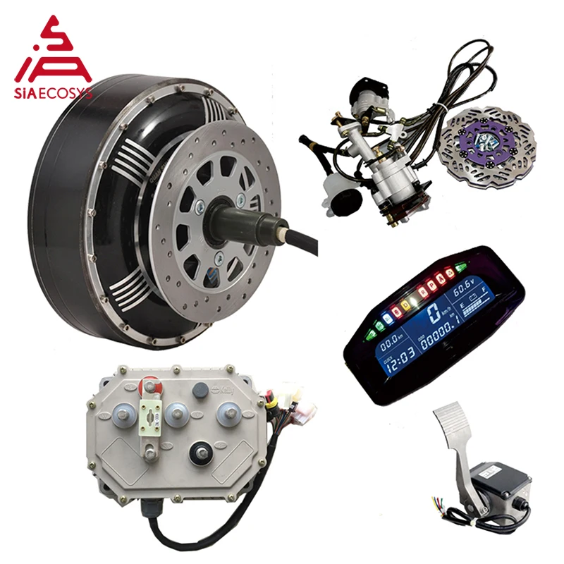 

QSMOTOR 4000W 273 40H V3 BLDC brushless electric car hub motor hybrid conversion kits with Kelly 7245H