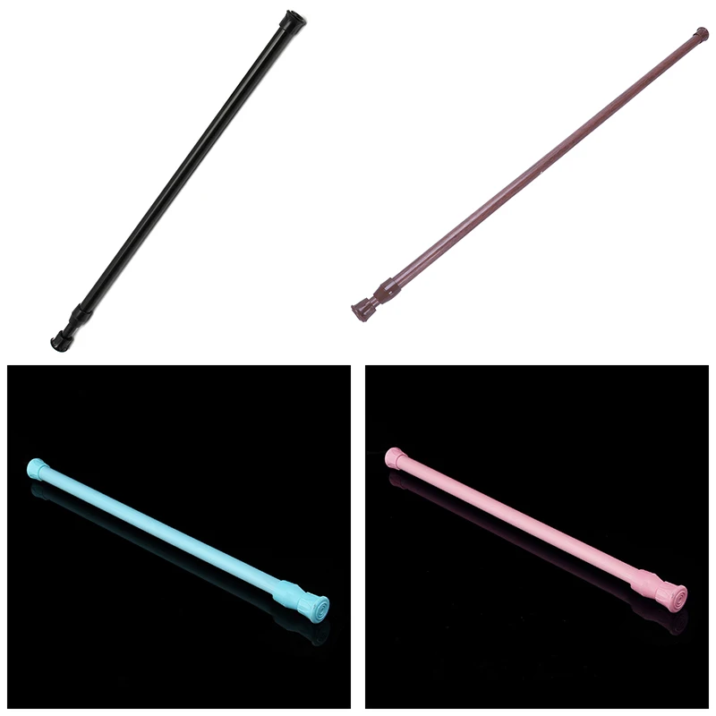 Promotion! Extendable Telescopic Spring Loaded Net Voile Tension Curtain Rail Pole Rods 70~120cm Black | Дом и сад