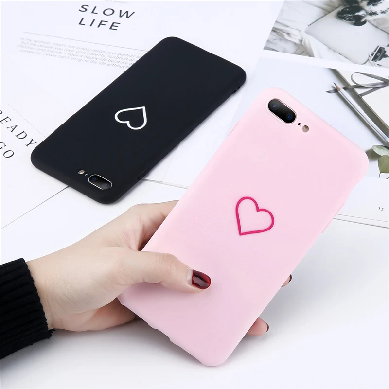 Модный мягкий силиконовый чехол Love для iPhone 8 7 6 6S Plus защитный телефона