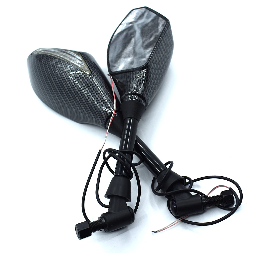 Мотоциклетные алюминиевые аксессуары универсальное 10 мм светодиодное зеркало