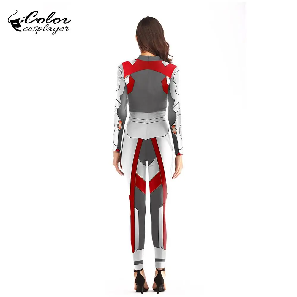 Цветной косплейер 2019 костюм супергероя Косплей Боди Квантовая Боевая женщина