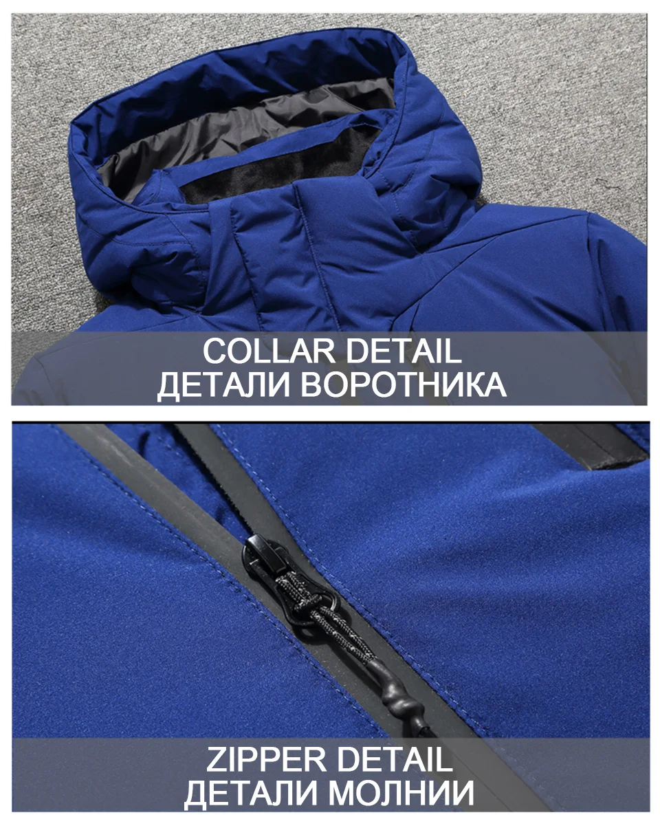 Мужские зимние куртки на утином пуху, новинка, толстые теплые пуховики на молнии, мужская повседневная верхняя одежда, сверхлегкая пуховая куртка для мужчин