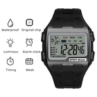 Мужские водонепроницаемые цифровые спортивные часы 50 м, часы с циферблатом 53 мм, многофункциональные светодиодсветодиодный электронные часы SYNOKE G Style Shock