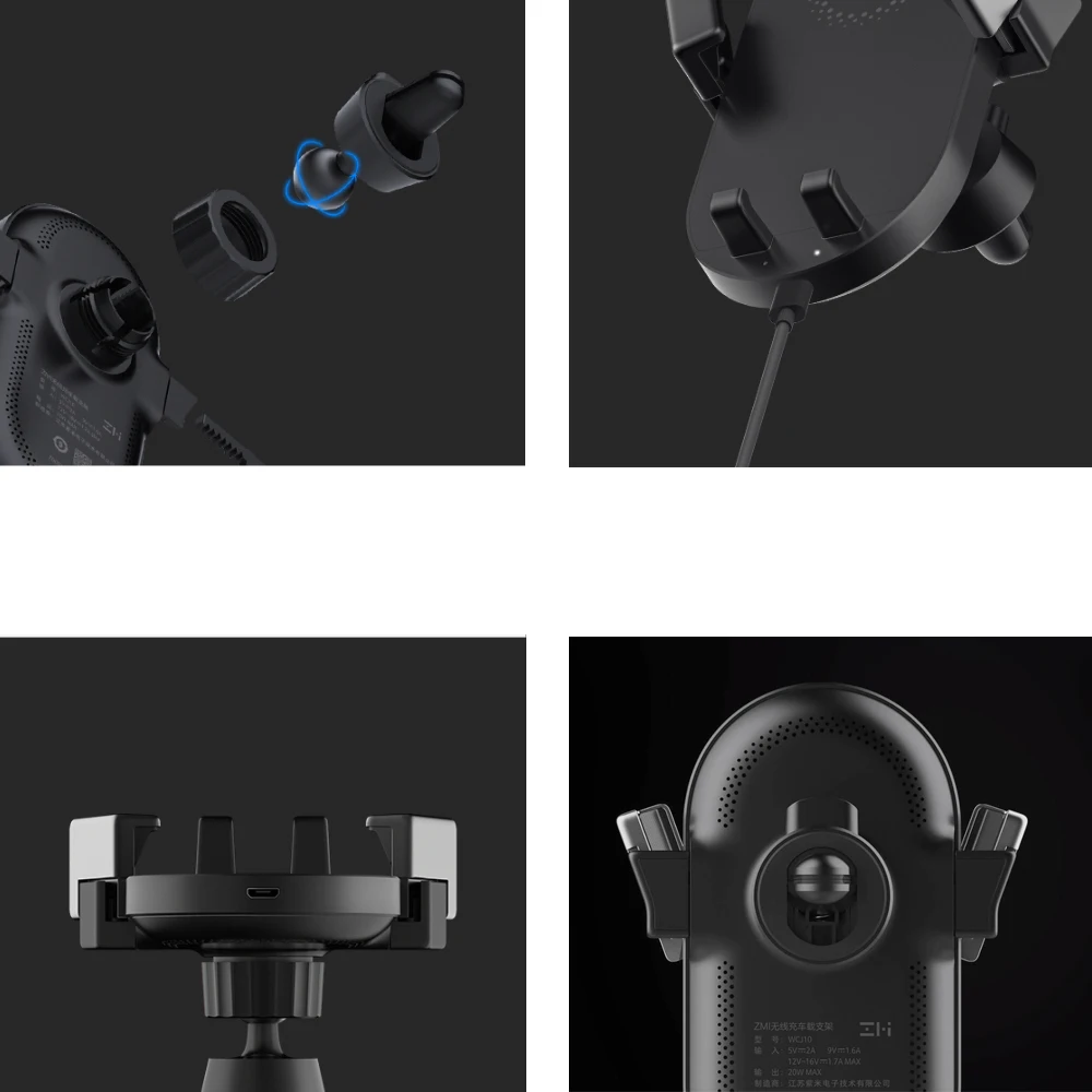 Оригинальное беспроводное автомобильное зарядное устройство Xiaomi 20 Вт WCJ02ZM с