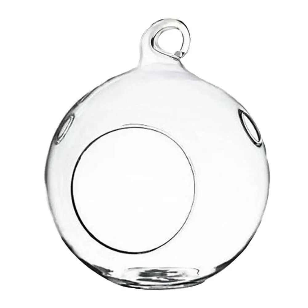 Candle Holder Dia.6CM Round Wedding Romantic Tea Light Succulent Style Globe Shape Glass Vase Home Decors Clear |