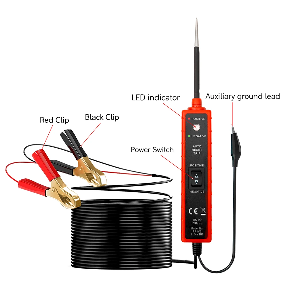 LEEPEE Electrical System Diagnostic Tool Multifunctional Auto Power Scan Voltage Test Probe Pen Car Circuit Tester |