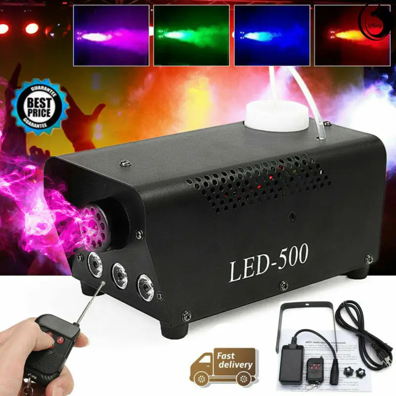 

U'King 500 Вт RGB светодиодные лампы для световых сценических эффектов машина для дыма и тумана с дистанционным управлением Управление для свадь...