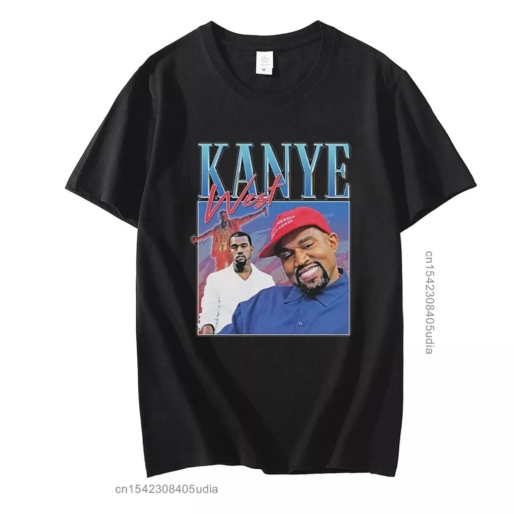 

New Hip Hop T-Shirt Kanye West 90s Vintage Graphics Tee Shirt for Men Oversize Cotton Tshirt Streetwear Men