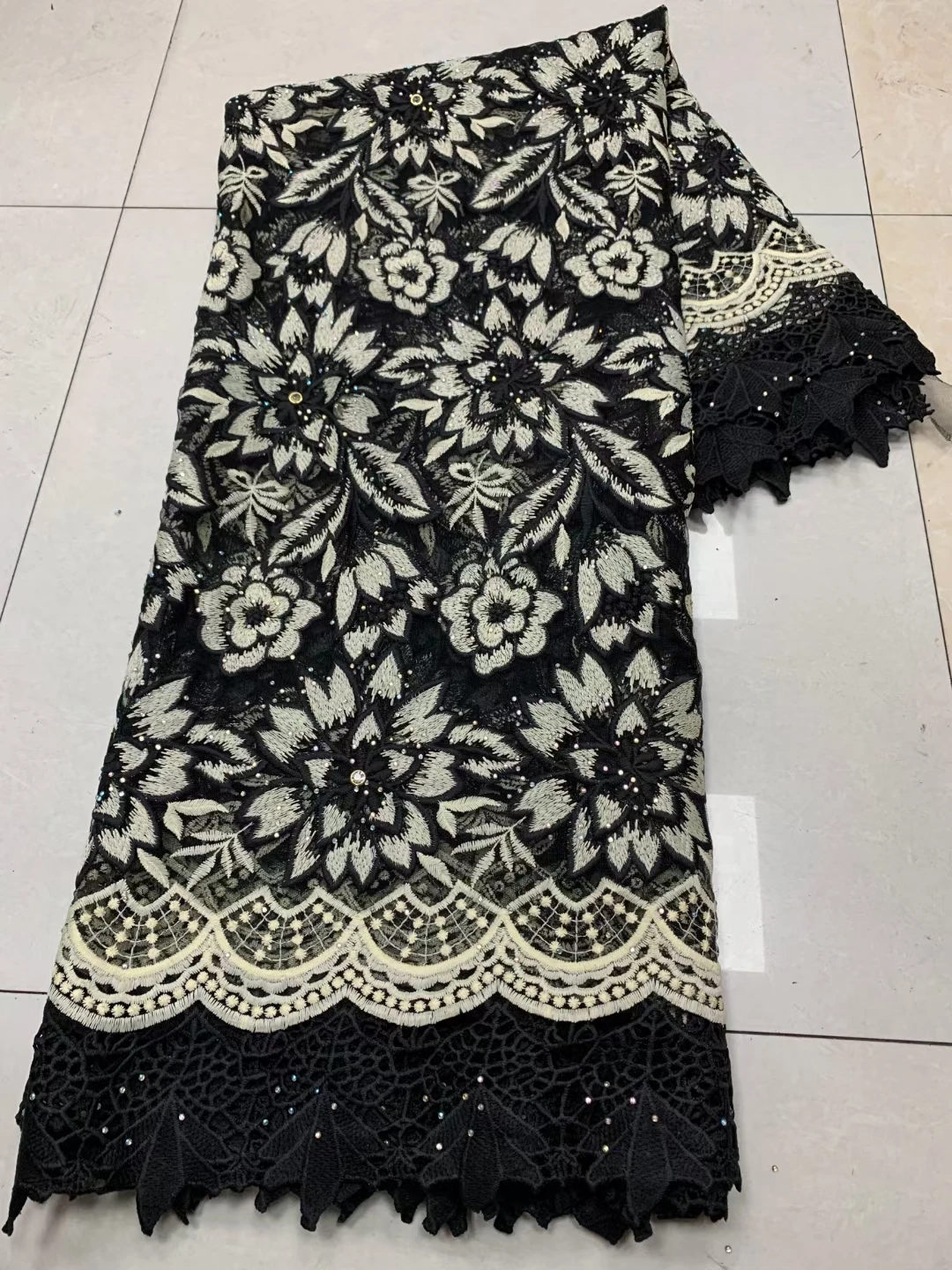 

african organza lace fabric 2020 high quality embroidery with stones nigerian mesh laces fabrics 5 yards/piece