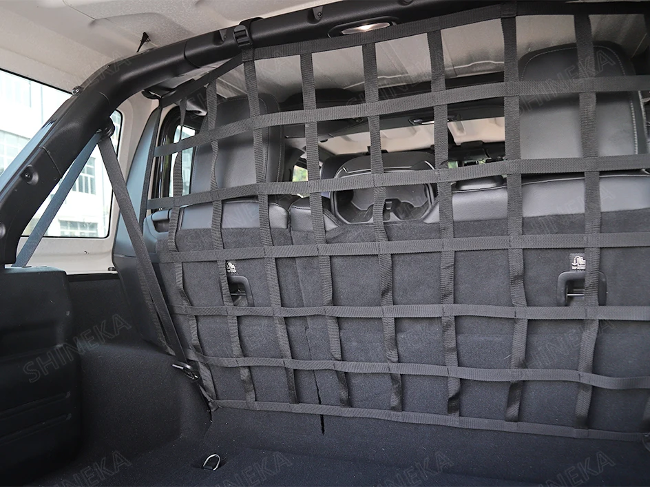 SHINEKA интерьерные молдинги для Jeep Wrangler JK JL 2007- Pet разделительная сетка забор Автомобильный багажник грузовая защитная сетка для Jeep Wrangler JK JL 2007- аксессуары