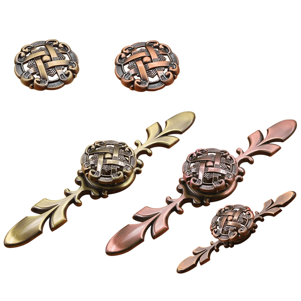 Античная бронза круговой полые шкаф дверные ручки шкафа ящика Ручка Потяните дом