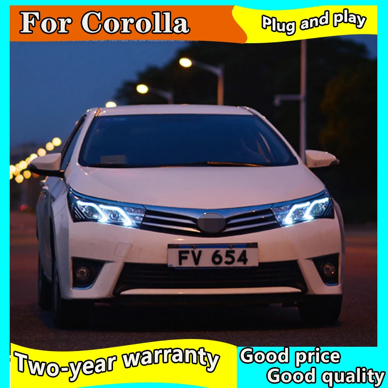 Автомобильный Стайлинг Головной фонарь для Toyota corolla фары 2014 2017 светодиодный Bi Xenon