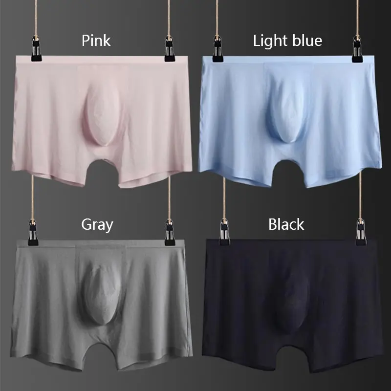 Боксеры мужские Бесшовные пикантное нижнее белье шорты из вискозы