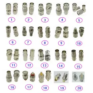 Переходник BNC F TV на TNC  F TV  FME  IEC PAL DVB-T  Microdot L5  MCX  SMB разъем папа и коаксиальный разъем RF