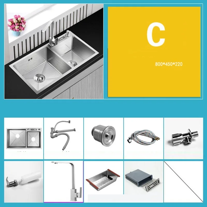 Изысканные De кран Umywalka Inox Evier Lavello Zlewozmywak Ze Stali Nierdzewnej Куба Fregadero умывальник Pia Cozinha
