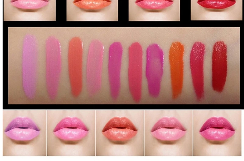 15 Цвет желе Губная помада Палитра Водонепроницаемый стойкий увлажняющий