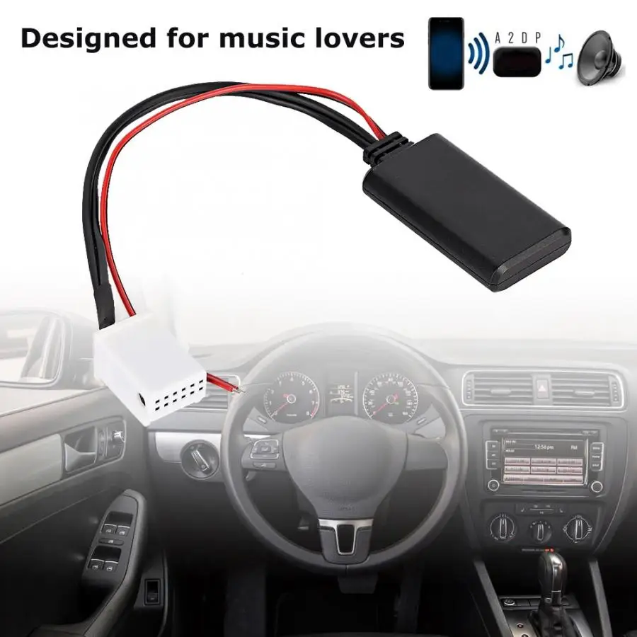 12V 12-Pin автомобильный Bluetooth аудио кабель автомобиля Bluetooth AUX модуль подходит для мкд RNS 510 RCD 200 210 300 310 500 510 Радио стерео
