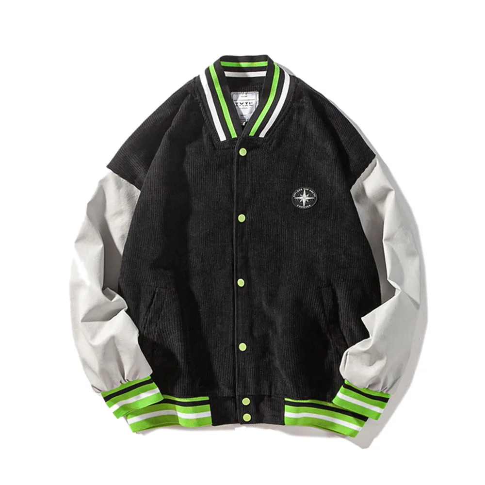 

2021 New Spring Autumn Students Loose Korean Tops Corduroy Baseball Uniform Women Jacket Women Punk Gothic Clothes Jackets