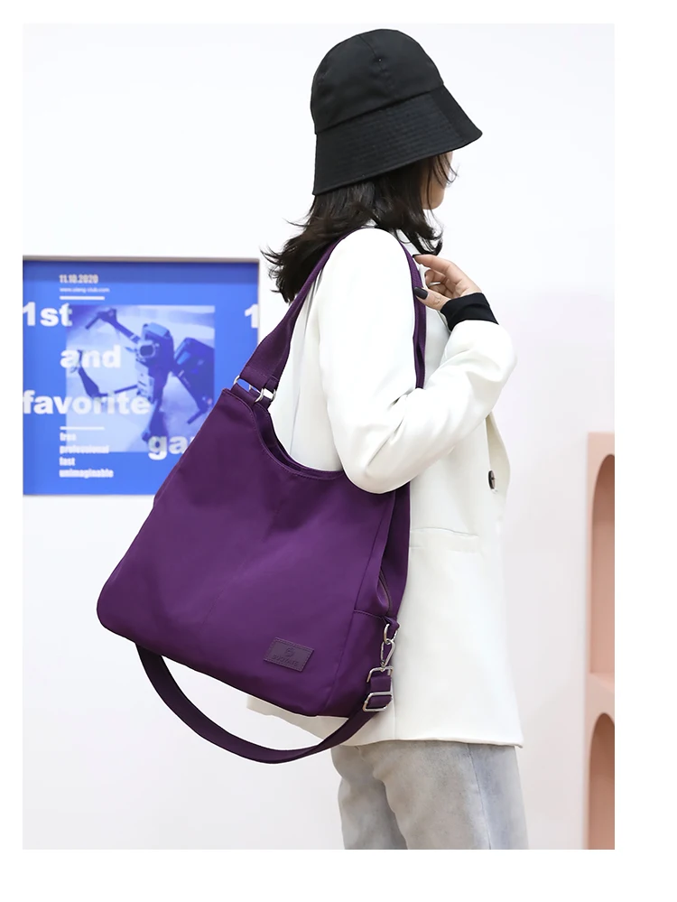 

2021 Causual Fashion Messenger Bag Women Shoulder Bag Nylon Handbag Large Capacity Small Fashion Women's Tote Shopping Bag